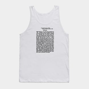 Wanted: Hall, Gilbert and Dunn Tank Top